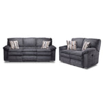 Tosh Reclining Sofa and Loveseat Set-Pewter