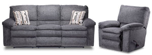 Tosh Reclining Sofa and Chair Set -Pewter