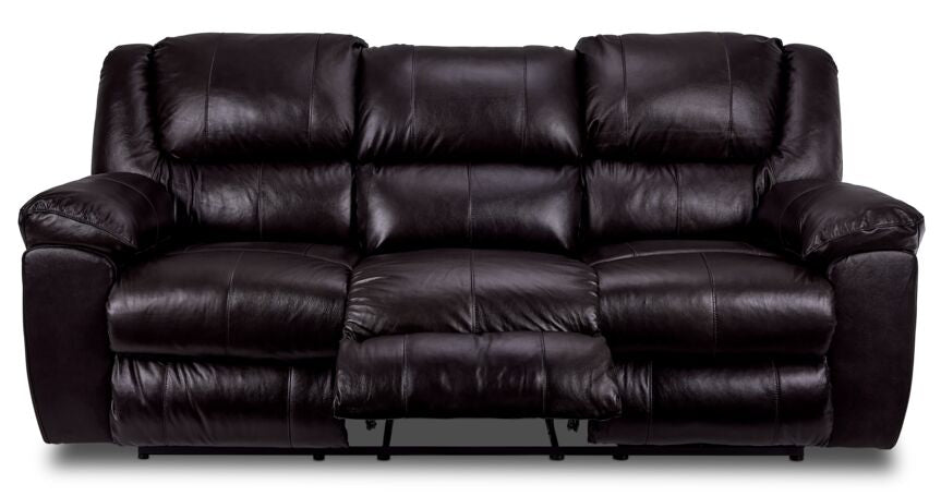 Transformer II Leather Power Reclining Sofa with Drop Down Table - Chocolate