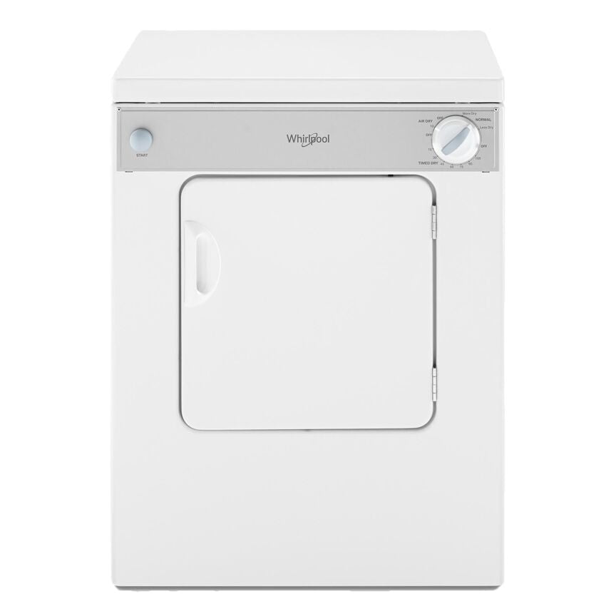 Whirlpool White Compact Electric Dryer with AccuDry™ Drying System (3.4 Cu Ft) - LDR3822PQ