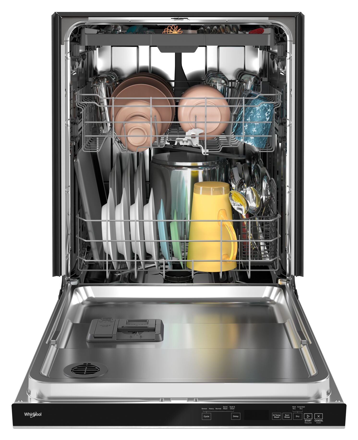 Whirlpool 24" Fingerprint Resistant Stainless Steel Dishwasher with 3rd Rack (47 dBA) - WDTA50SAKZ