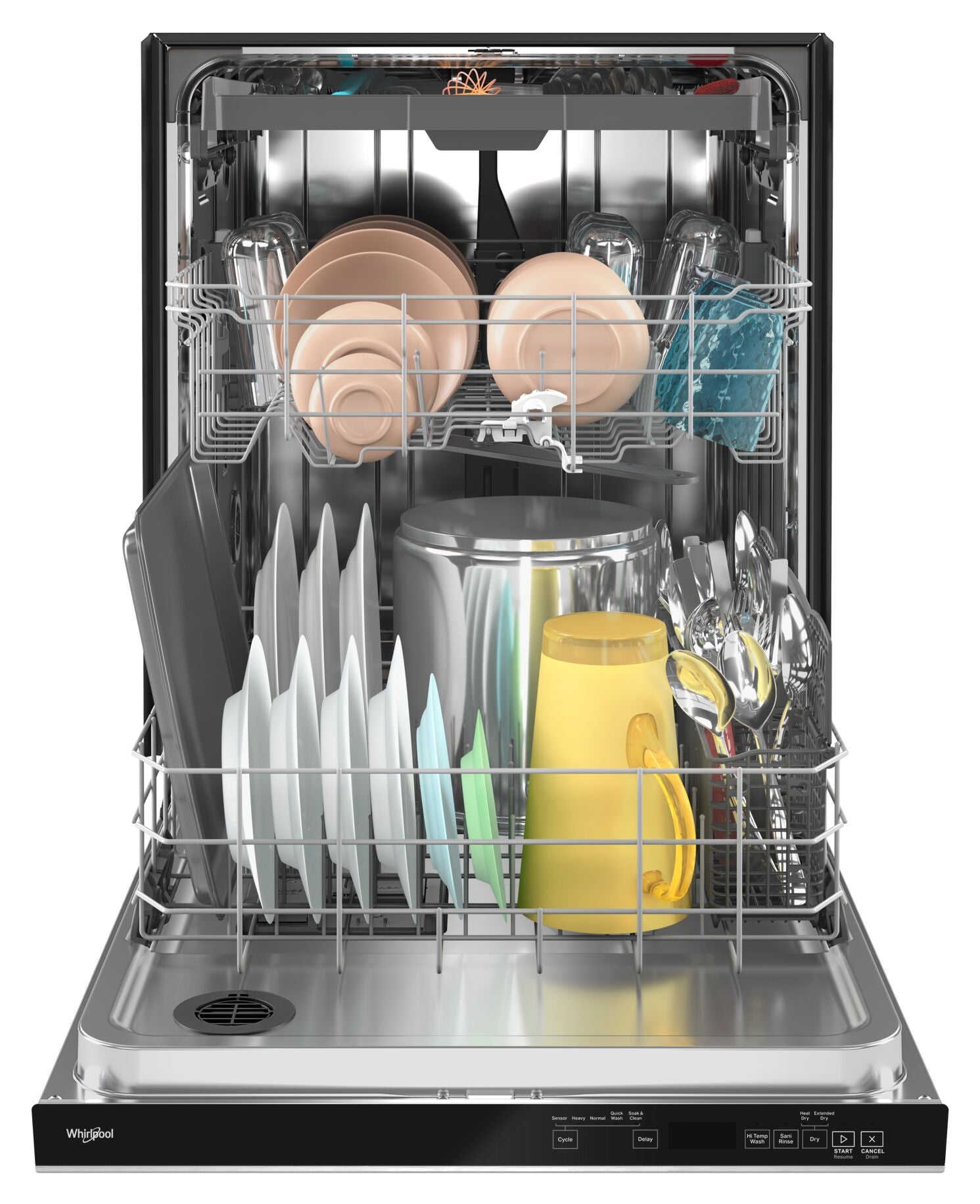 Whirlpool 24" Fingerprint Resistant Stainless Steel Dishwasher with 3rd Rack (47 dBA) - WDTA50SAKZ
