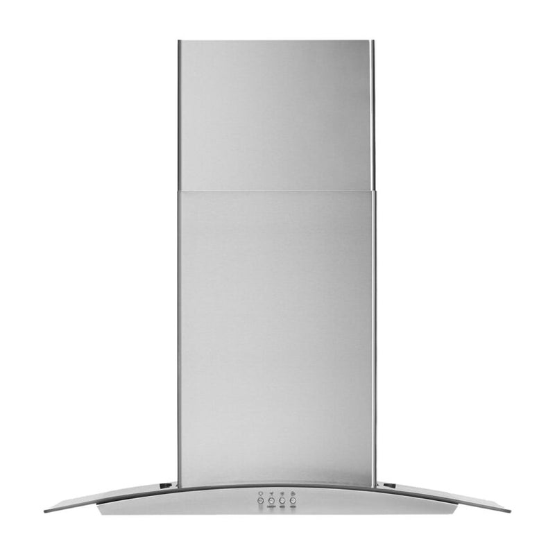 Whirlpool Stainless Steel 30" 400 CFM Curved Glass Wall Mount Range