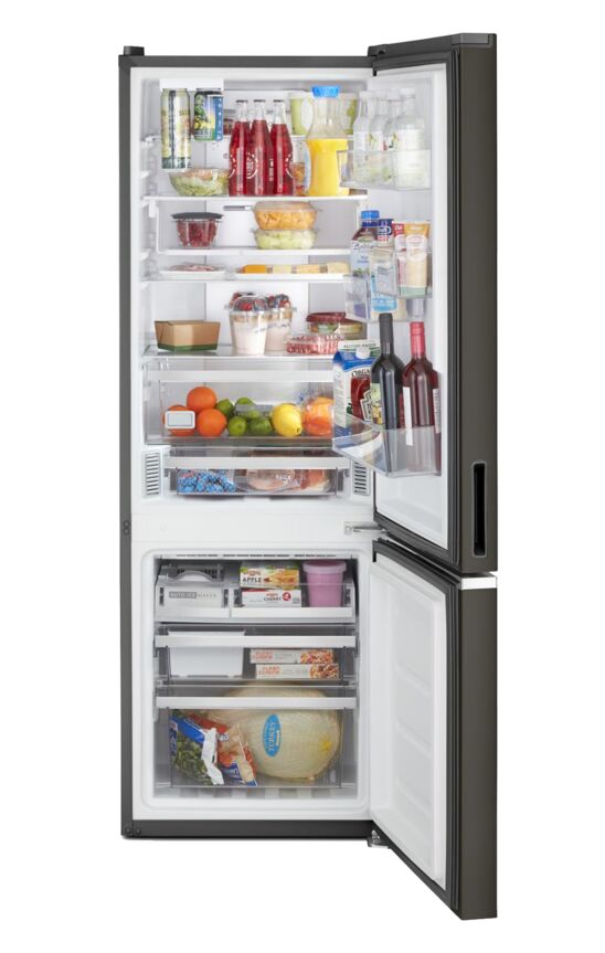 Whirlpool 26" 12.9 Cu. Ft. Black Stainless Steel Counter-Depth Bottom-Freezer Refrigerator - WRB543CMJV