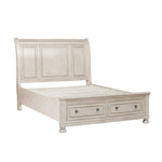 Windchester 3-Piece King Storage Bed - Antique White