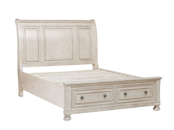 Windchester 3-Piece King Storage Bed - Antique White | Leon's