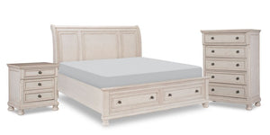 Windchester 5-Piece Queen Storage Bedroom Package - Antique White