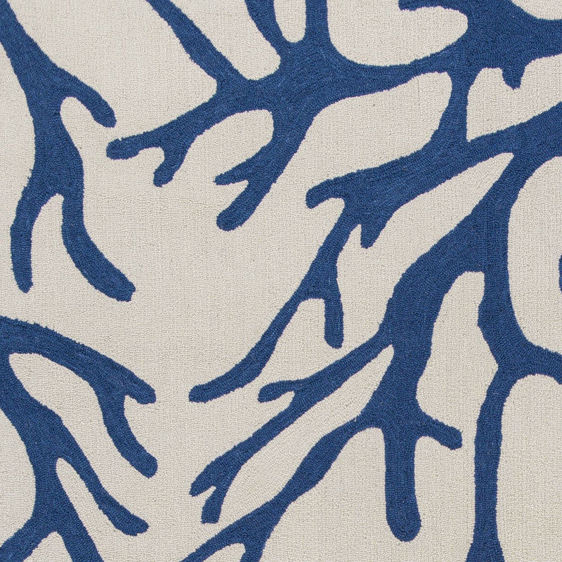 Scorpio XIV Round Area Rug - 7'6" - Ivory/Blue