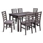 Breeze 7-Piece Dining Set - Dark Grey