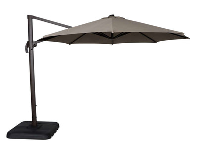 Sunrio Cantilever 11' Umbrella - Taupe, Chocolate