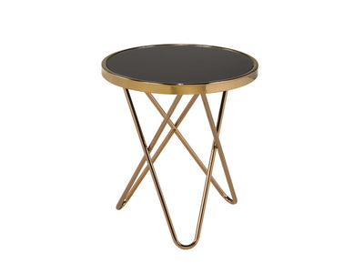Tinsley Accent Table - Black and Rose Gold