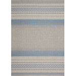 Terra Tribal 5'3" X 7'7" Outdoor Area Rug - Cream, Taupe and Brown