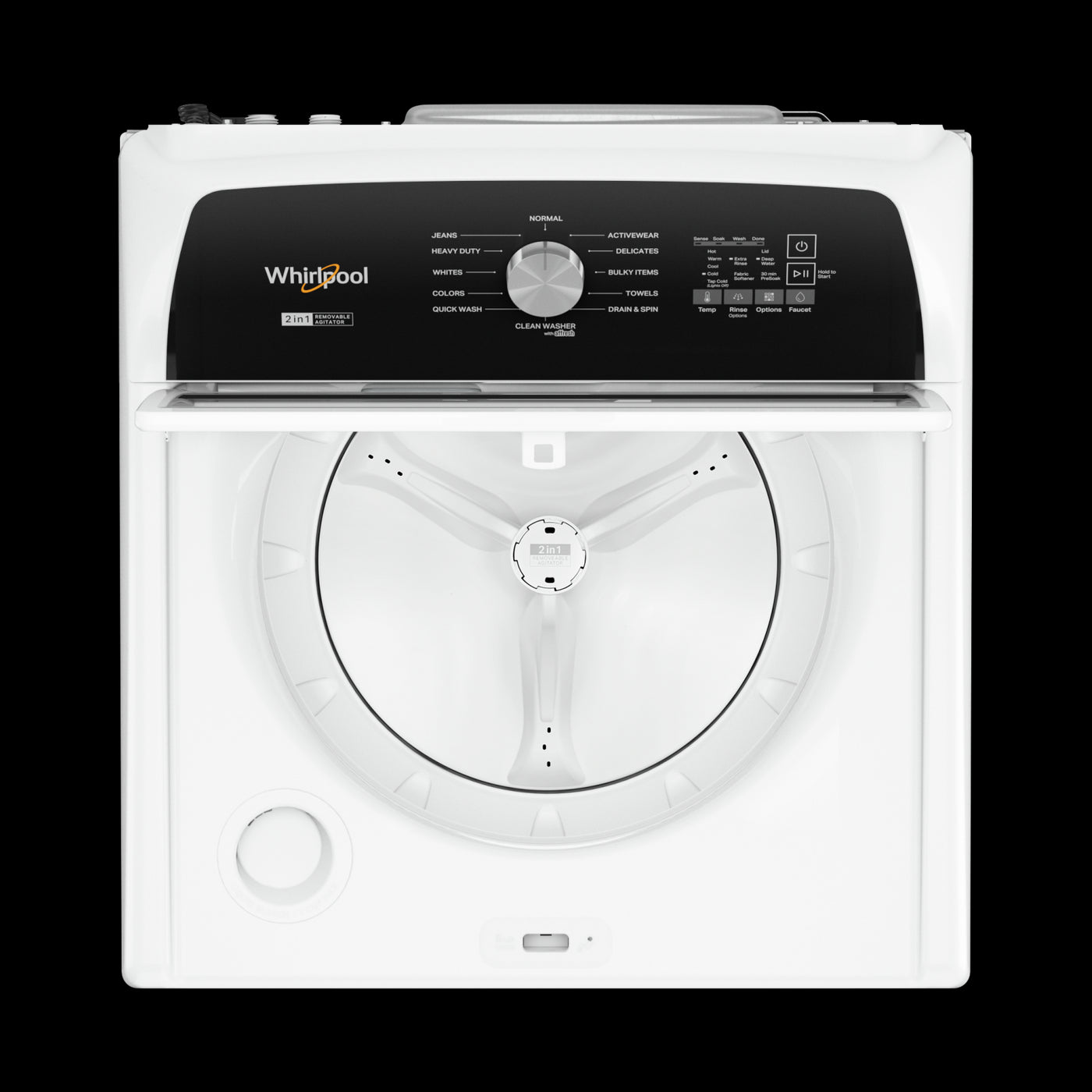 Whirlpool White Top Load Washer with Removable Agitator (5.4 Cu Ft) - WTW5057LW