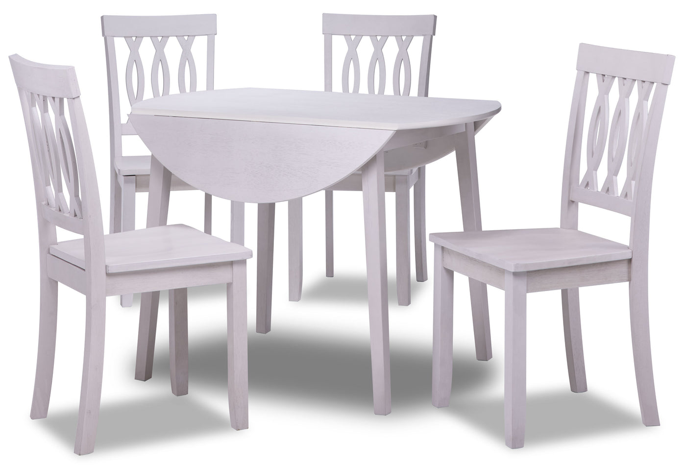 Winter 5-Piece Drop Leaf Dining Set - Antique White