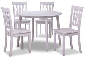 Winter 5-Piece Drop Leaf Dining Set - Antique White