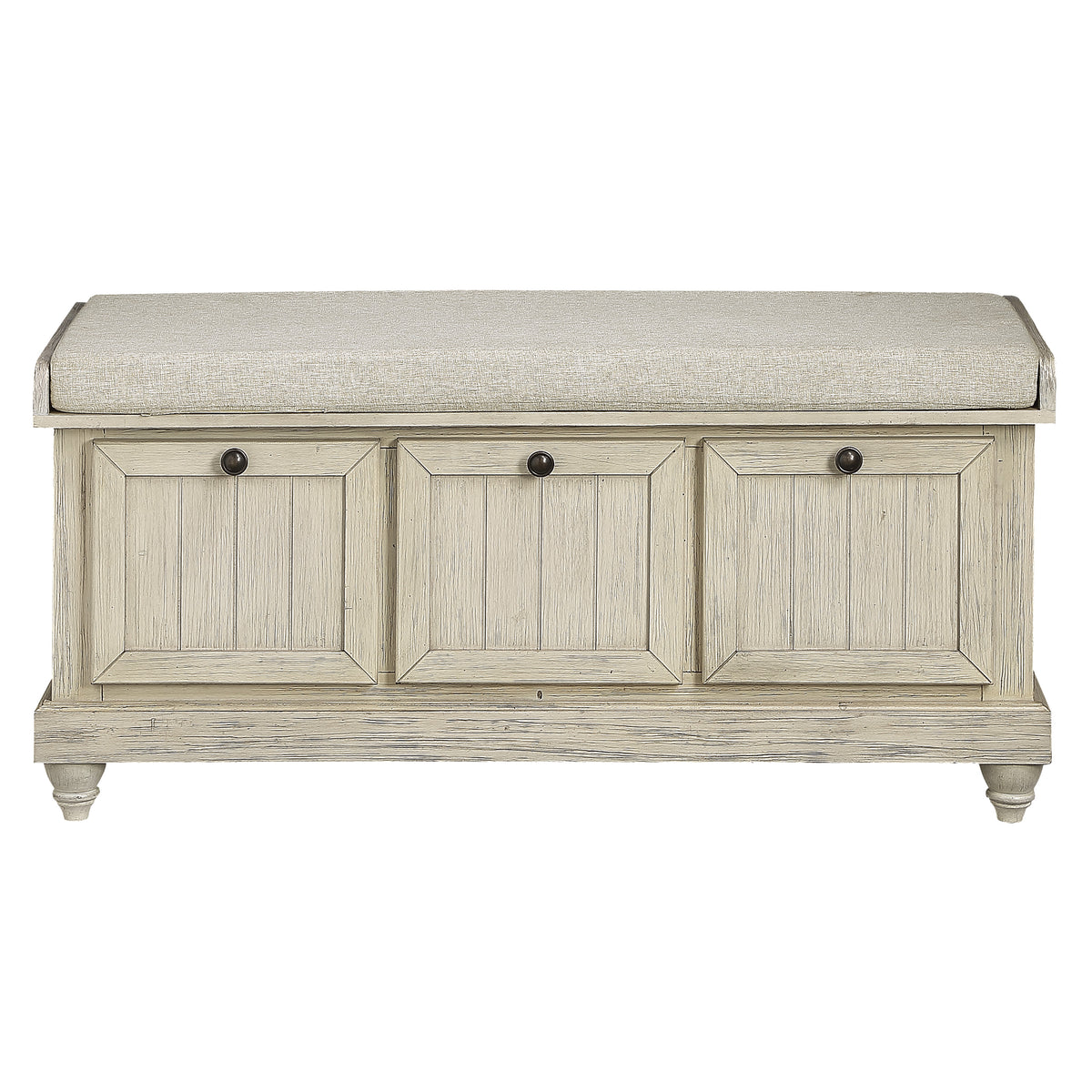 Woodwell Storage Bench - Antique White