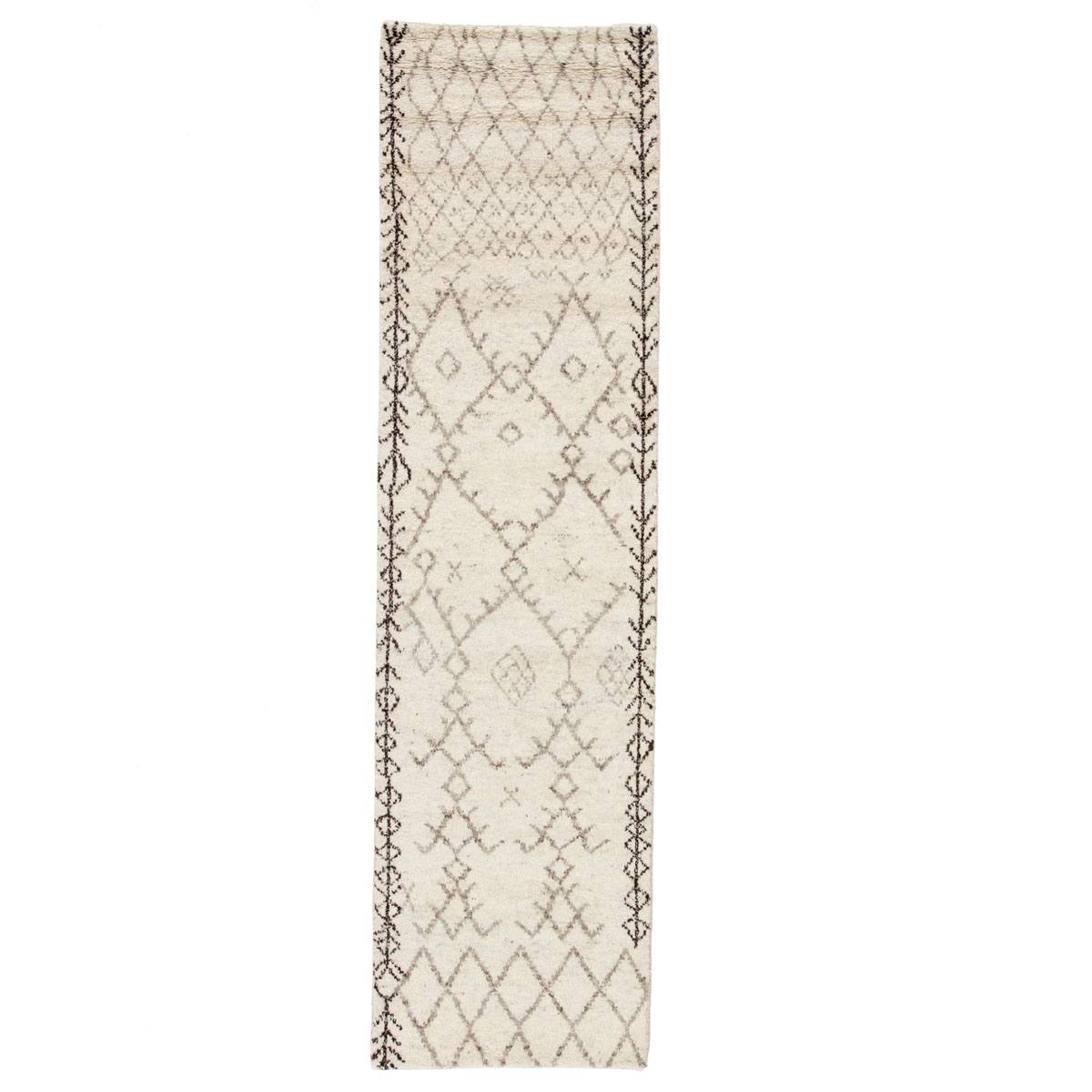 Korydallos IV Area Rug - 2'6" X 10' Runner - Ivory/Brown