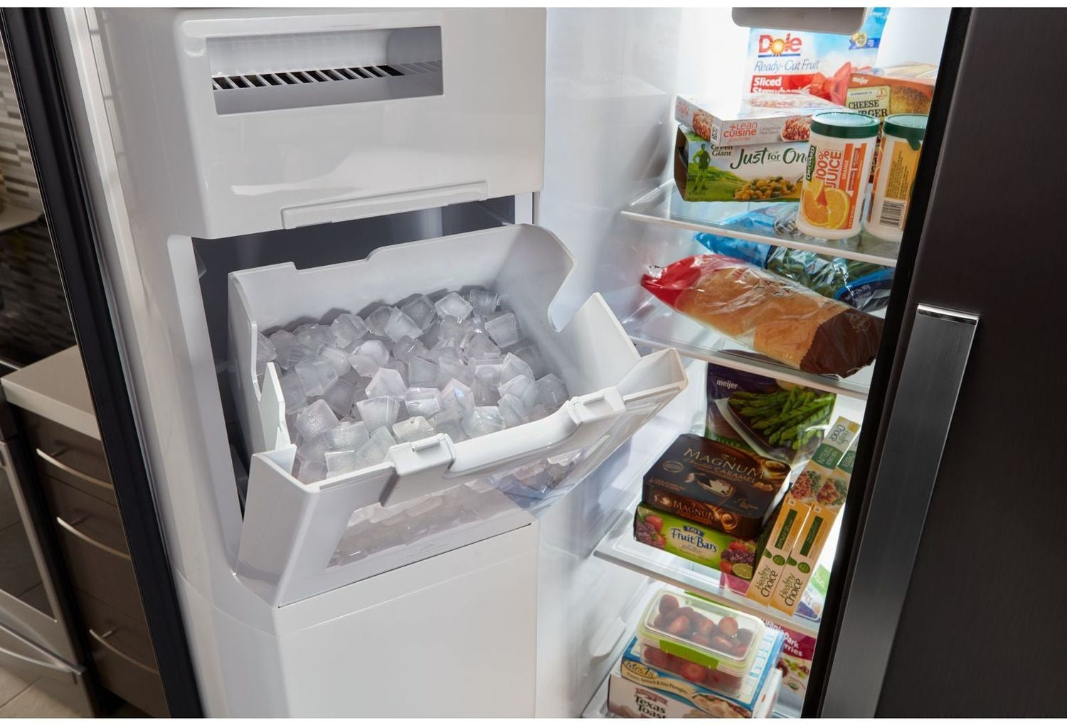 Whirlpool Black Stainless Steel Side-by-Side Refrigerator (28 Cu. Ft.) - WRS588FIHV
