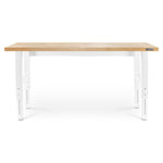 Gladiator Hammered White 6' Adjustable Height Hardwood Workbench - GAWB06HWGW