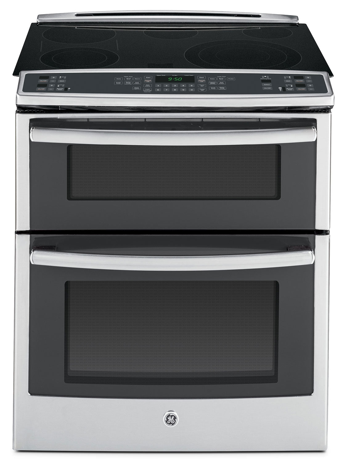 GE Stainless Steel Slide-In Electric Double-Oven Convection Range (6.6 Cu. Ft.) - PS950SFSS