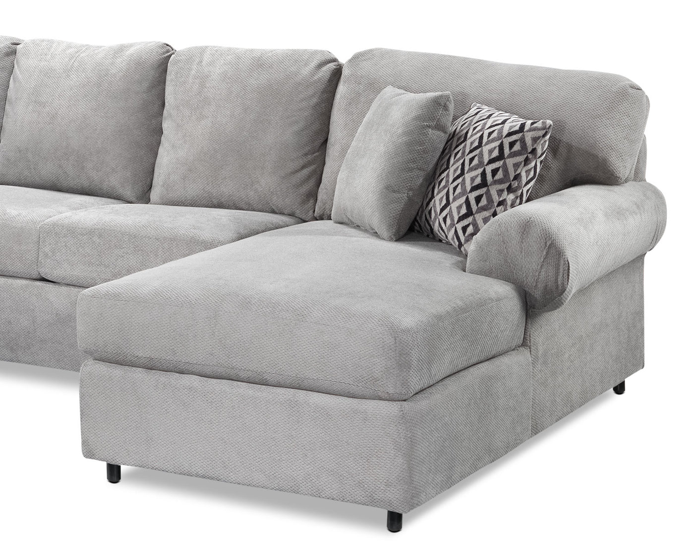 Jupiter 4-Piece Sectional with Right-Facing Chaise - Ash Grey