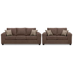 Fava Sofa and Loveseat Set - Light Brown