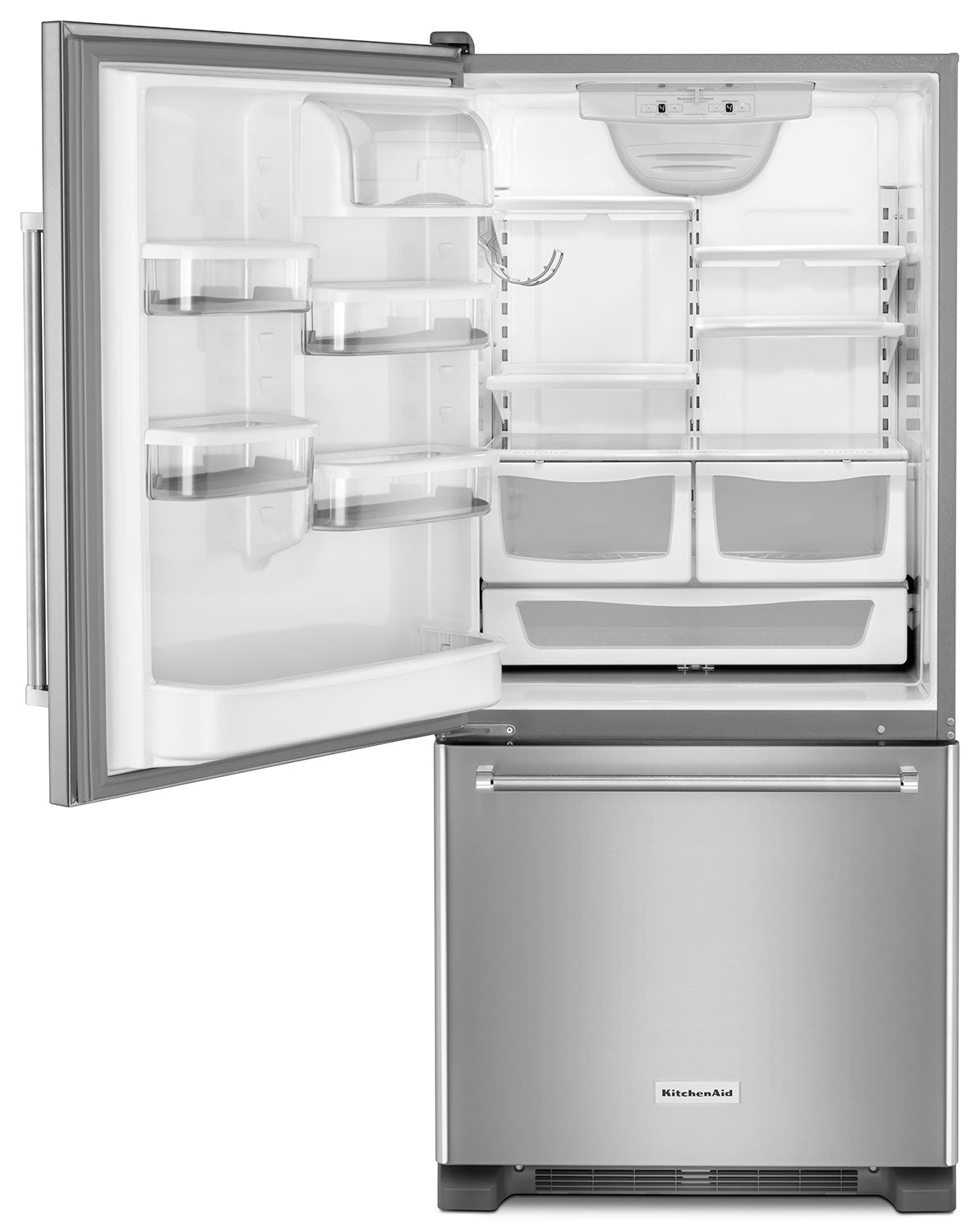 KitchenAid Stainless Steel Bottom-Freezer Refrigerator (18.7 Cu. Ft.) - KRBL109ESS