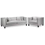 Astin Sofa and Chair and a Half Set - Grey