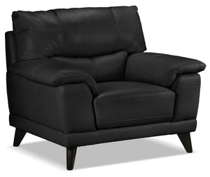 Braylon Leather Chair - Classic Black