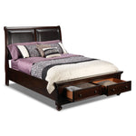 Chester 3-Piece King Storage Bed - Cherry