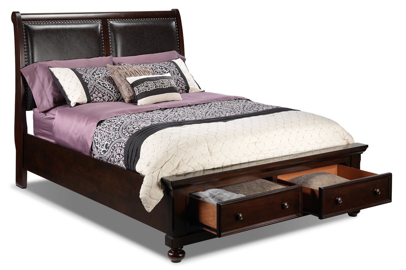 Chester 3-Piece King Storage Bed - Cherry