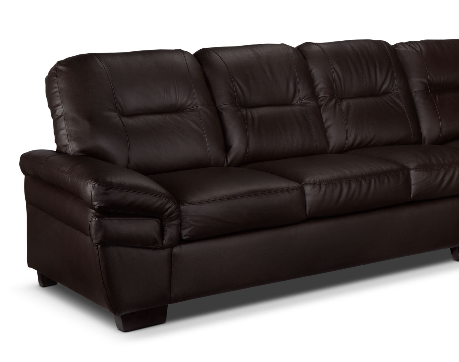 Harper 2-Piece Sectional with Right-Facing Chaise - Dark Chocolate
