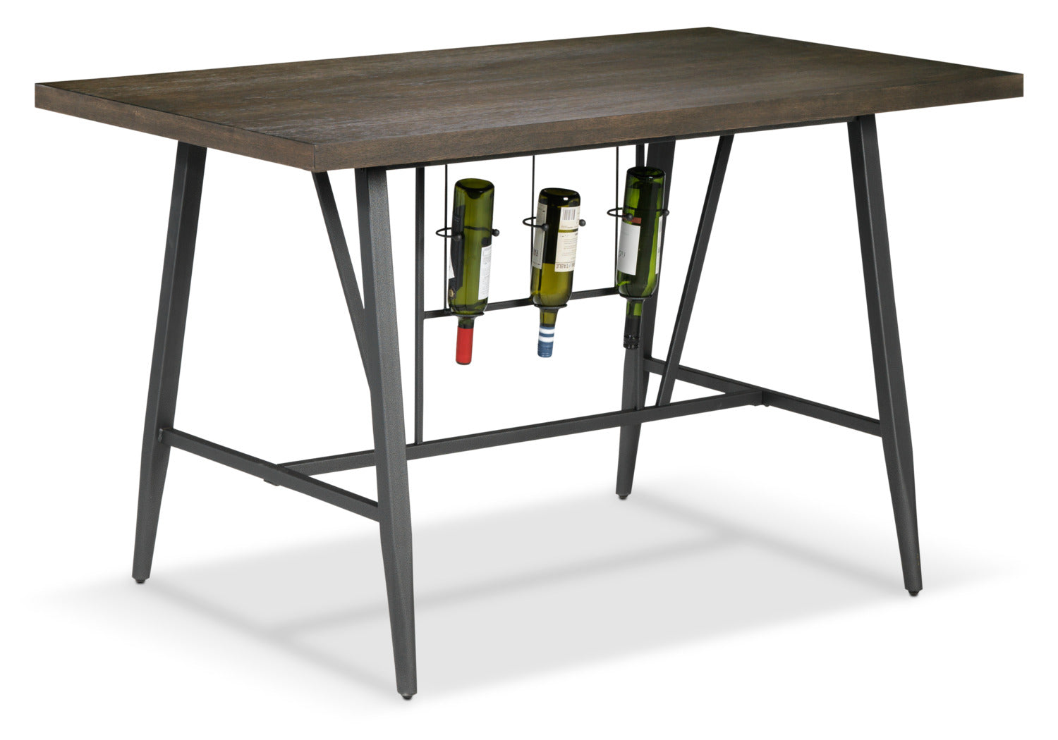 Richmond Pub-Height Dining Table - Dark Grey and Brown