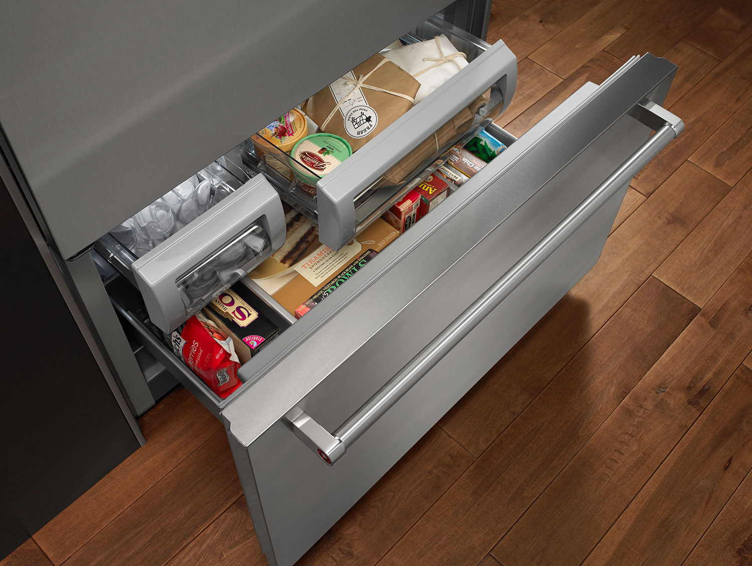 KitchenAid 35.5" 20.9 Cu. Ft. Stainless Steel Bottom-Freezer Refrigerator - KBBL306ESS