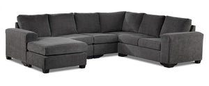 Danielle 3-Piece Sectional with Left-Facing Corner Wedge - Grey