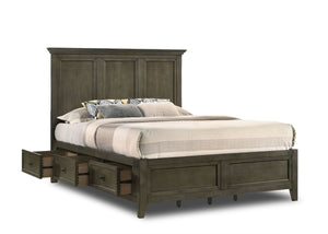 San Mateo 3-Piece Queen Storage Bed-Pewter