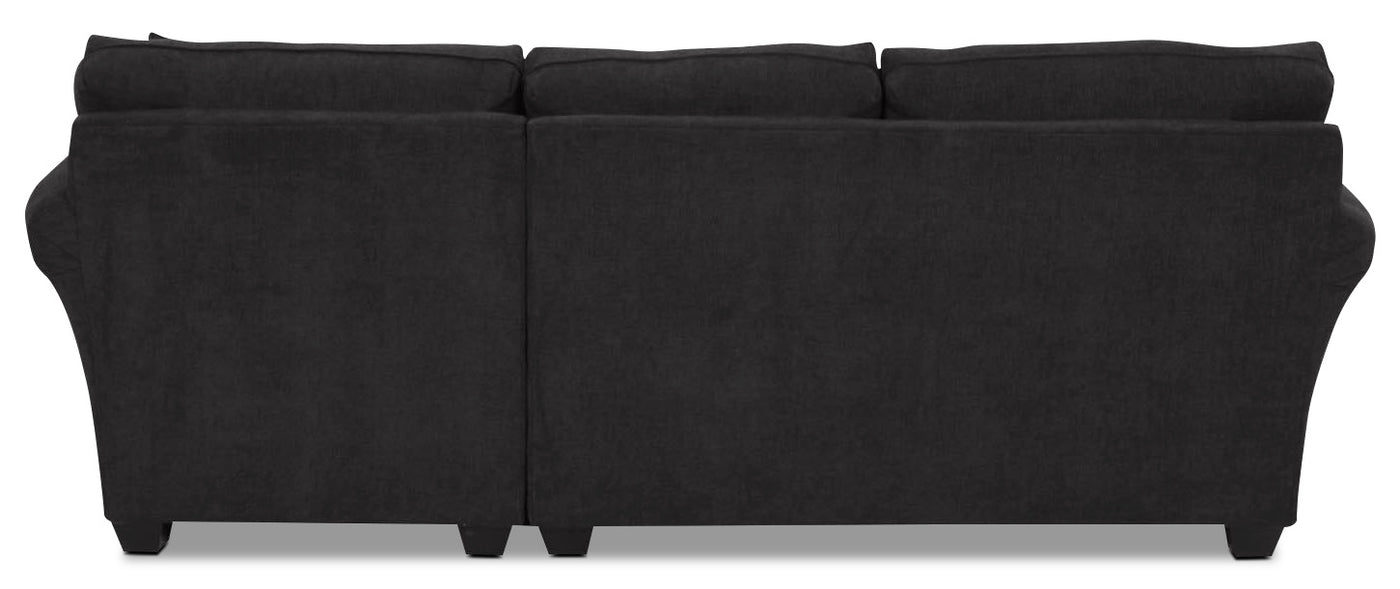 Althea 2-Piece Sectional with Right-Facing Chaise - Black