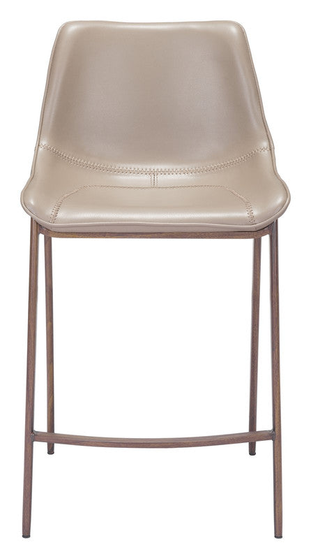 Teglberg Counter Height Stool - Greyish Brown/Walnut - Set of 2