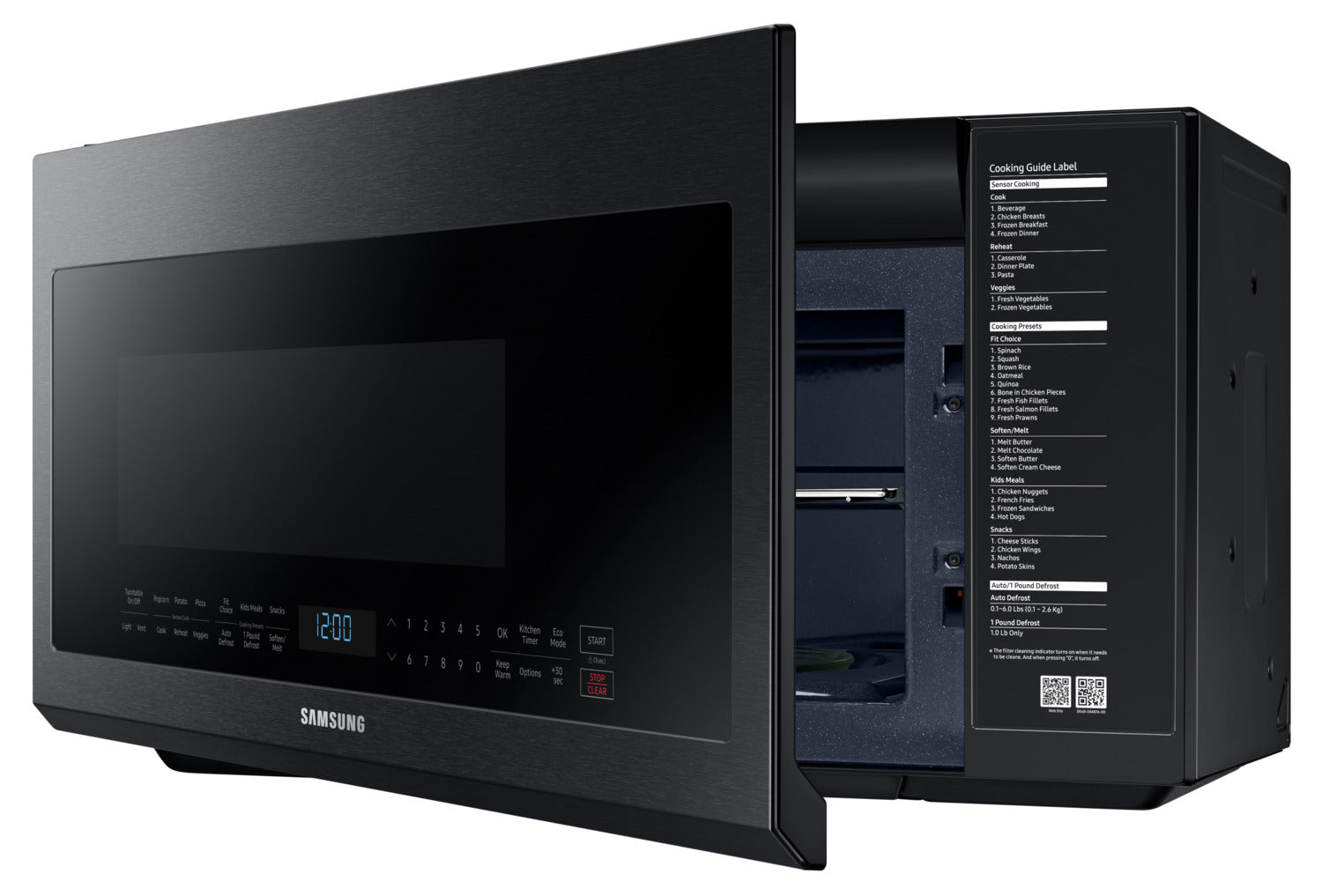 Samsung Black Stainless Steel Over-the-Range Microwave (2.1 Cu. Ft.) - ME21M706BAG/AC