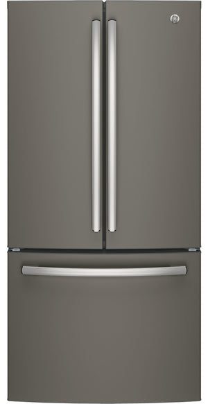 GE 32.75" 18.6 Cu. Ft. Slate Counter-Depth French Door Refrigerator - GWE19JMLES