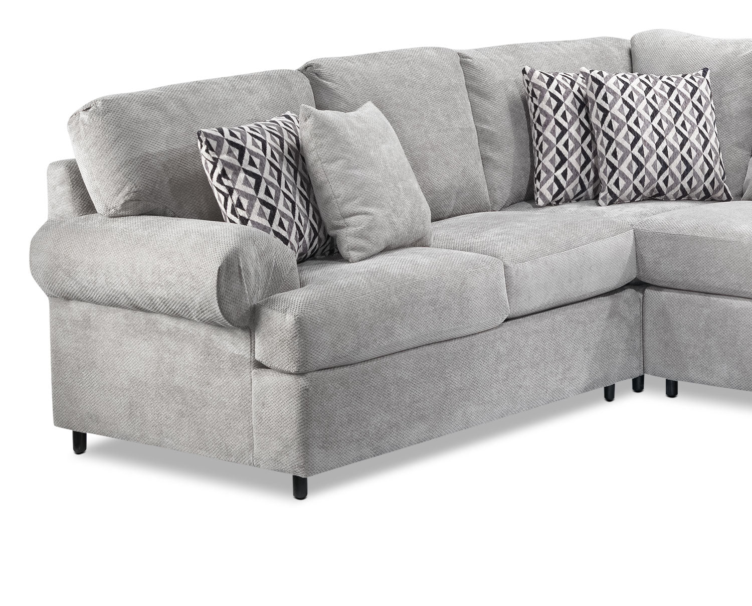 Jupiter 4-Piece Sectional with Right-Facing Chaise - Ash Grey