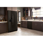 Whirlpool 35.88" 25 Cu. Ft. Black Stainless Steel Side-by-Side Refrigerator - WRS325SDHV