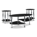 Oriana Coffee Table and Two End Tables - Black