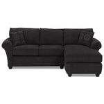 Althea 2-Piece Sectional with Right-Facing Chaise - Black