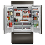 KitchenAid Black Stainless Steel French Door Refrigerator (24.2 Cu. Ft.) - KBFN502EBS
