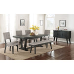 Imari 6-Piece Dining Set - Black and Grey
