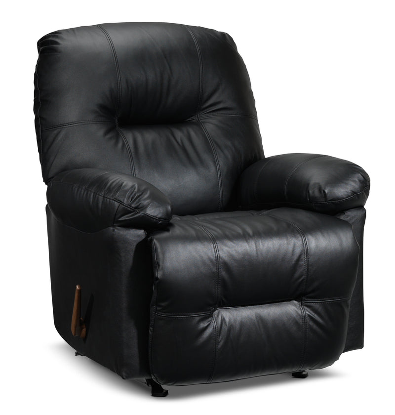 Hunter Leather Rocker Recliner Black Leon's