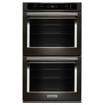KitchenAid Black Stainless Steel Double Wall Oven (10 Cu. Ft.) - KODE500EBS