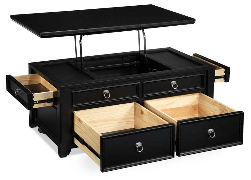 Turner LiftTop Coffee Table Black Leon's