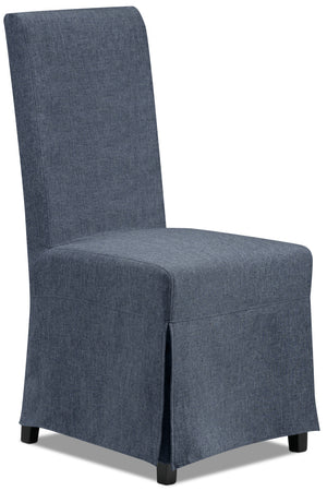 Glambrey Slip Chair w/ 2 Covers - Denim and Slate